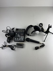 Behringer DJ Lot Mixer XENYX502 Mic XM8500 Headphones HPM1000 U-Control UCA200