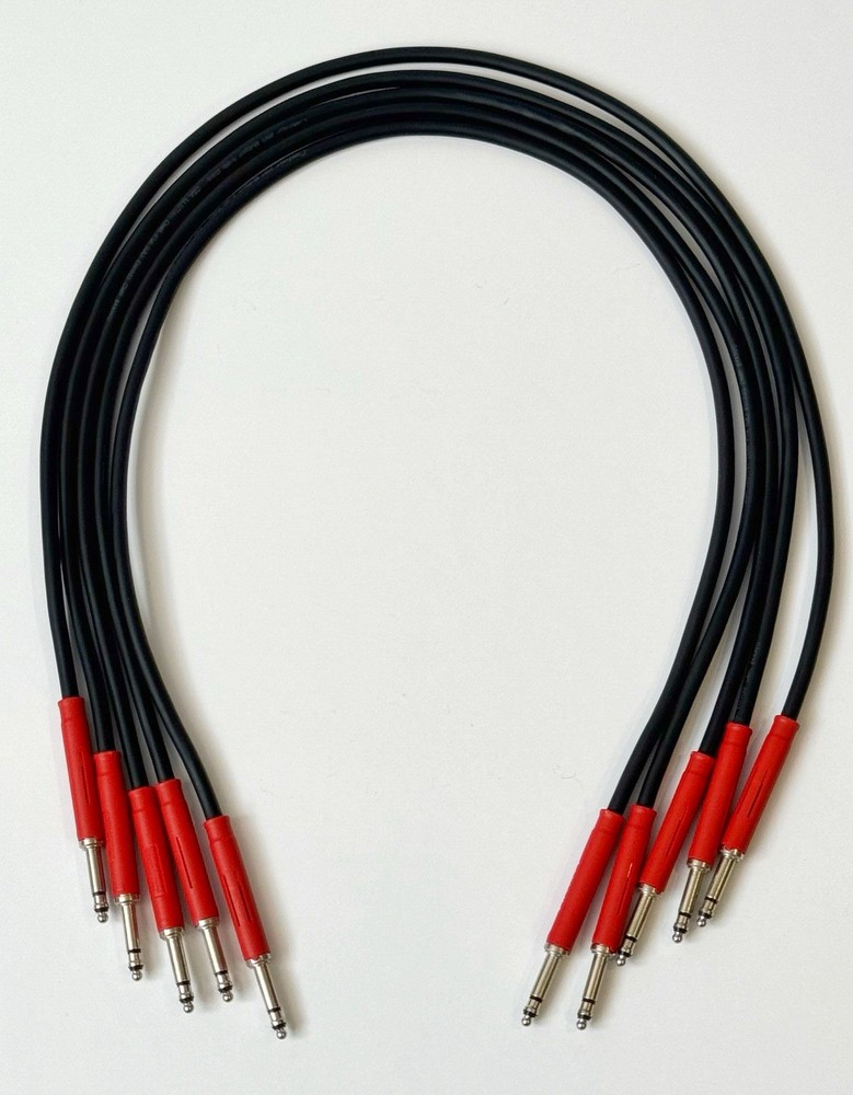 Neutrik NP3TT-P 1/4” TRS Patch Cable 26” (2ft) – Lot of 5 – Studio Pro Audio
