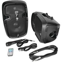Pyle Active + Passive PA Speaker System Kit, Black -PPHP849KT