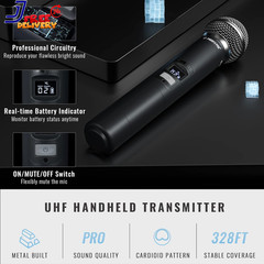 Phenyx Pro Wireless Microphone System Quad Channel Wireless Mic w/ 4×40 UHF NEW