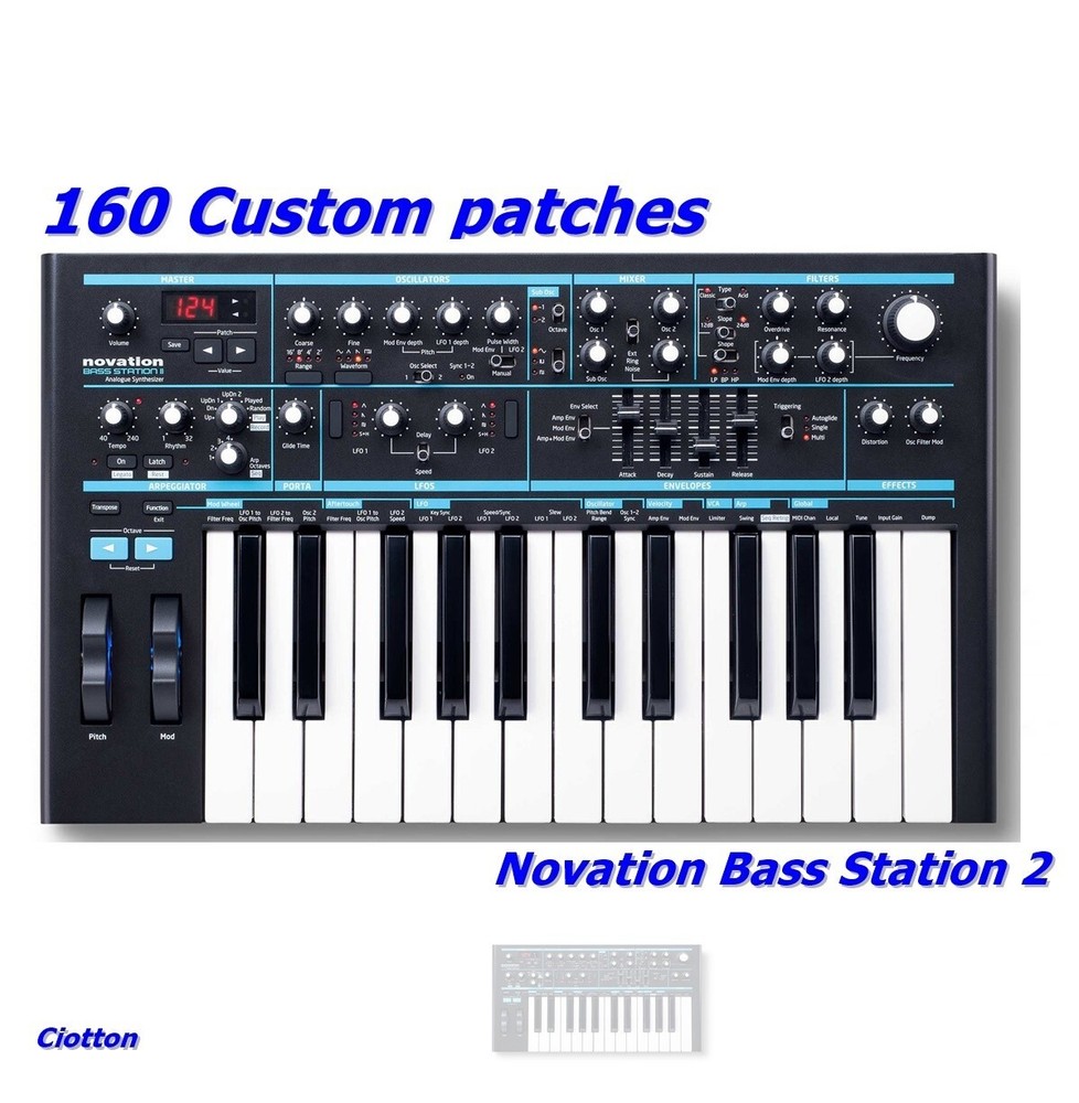 160 new presets for Novation Bass Station 2