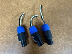 (3) NEUTRIK NL4FC 4-POLE Locking SPEAKON Cable Connector