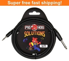 PIG HOG PX-35T4M05 SOLUTIONS – 5FT 3.5MM TRS TO 1/4″ MONO – New