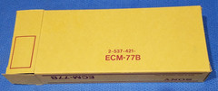 Vintage New NOS Sony ECM-77B Mic in Box Mid 1980s Lavalier Pro Broadcast Japan
