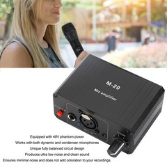 Microphone Preamp High Gain 48V Power XLR Output Mic Preamplifier For