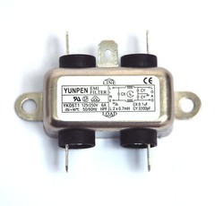 10pc AC EMI Filter HPF YK06T1 115V 250V 6A UL CSA VDE RoHS YUNPEN Taiwan