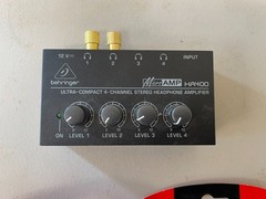 Behringer HA400 Headphone Amp + Hosa YXM-121 XLR Cable NEW