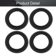 Fielect 5 Inch Speaker Rubber Edge Surround Rings Replacement Parts 5″, Black