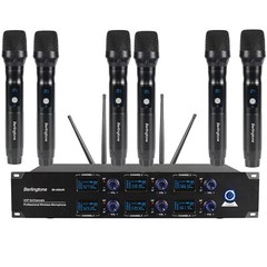 Berlingtone 6-Channel UHF Wireless Microphone System 6 Fixed Frequency Channel