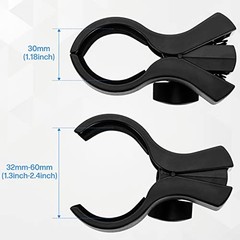 Large Microphone Clip for Mics with Outer Diameter 1.26″ to 2.3″ 1 Pack black