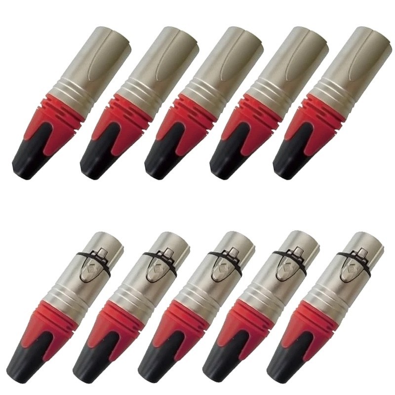 XLR 3pin Male Plug and Female Socket with Fine Nickel Plated housing