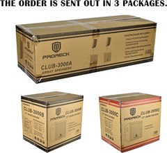 PRORECK Club 3000 12 Inch 4000W DJ Speaker Powered Speaker PA System Combo Set