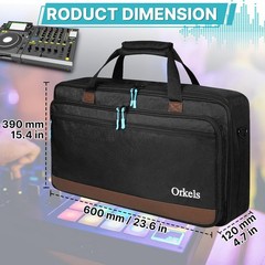 DJ Controller Bag Case, Portable DJ Travel Case, Fits Pioneer DDJ REV1 SR SR2 OM