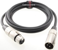 6ft Kirlin XLR 3-Pin Male to Female 20AWG/2C OFC Microphone Cable, XR-0006A