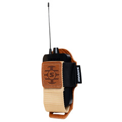 Shure by Gator Premium Tan Leather Wireless Bodypack Transmitter Pouch