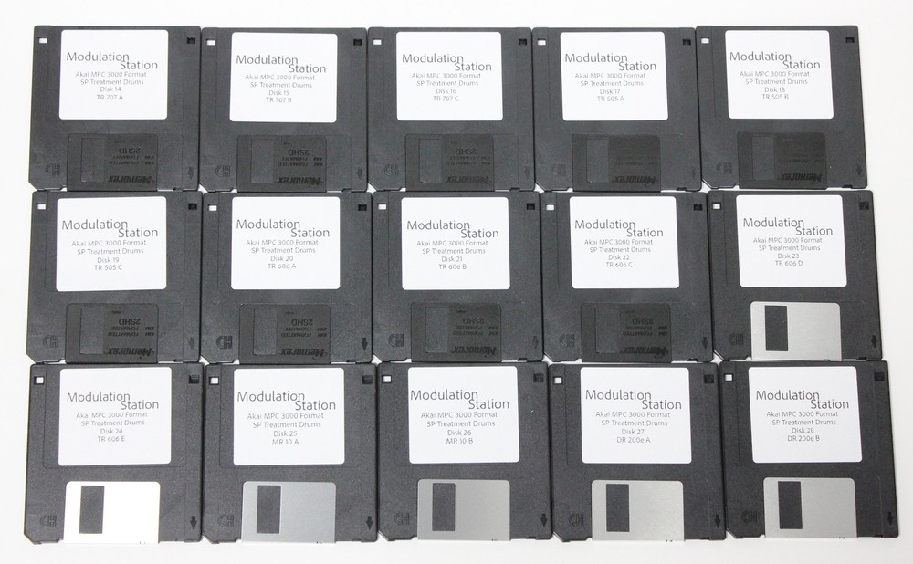 Akai MPC 3000 2000 2000xl Disks Floppy Disk Drum Sample Library 707 606 SP1200