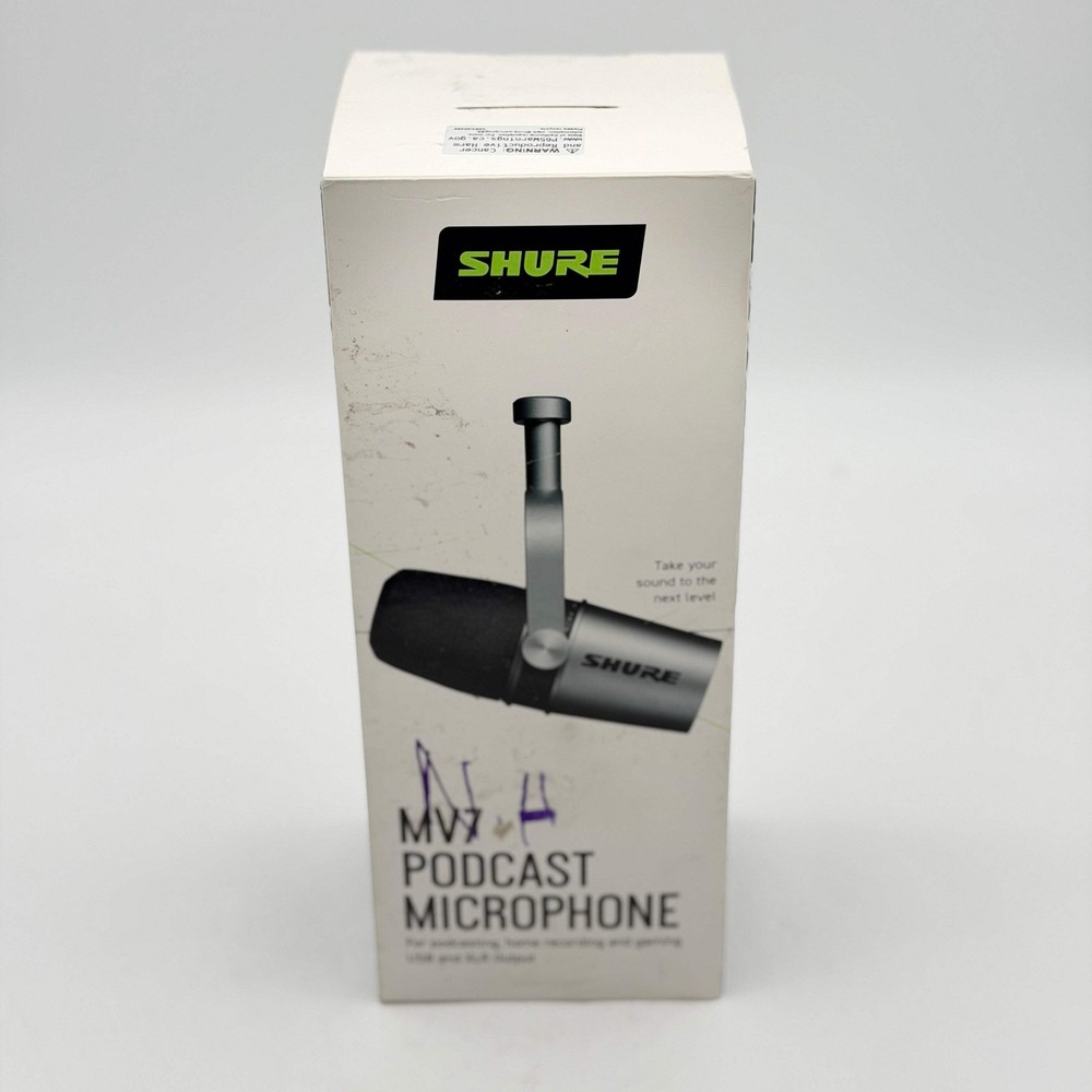 Shure MV7 USB XLR Dynamic Podcast Microphone Speech Mic Black