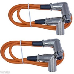 2Orange Right Angle 10ft 3pin XLR male to female shielded audio patch cable cord