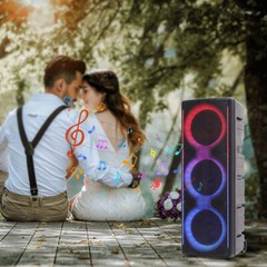 Triple 10″ Woofer 4000W Bluetooth Speaker Rechargable For Party FM Karaok DJ AUX