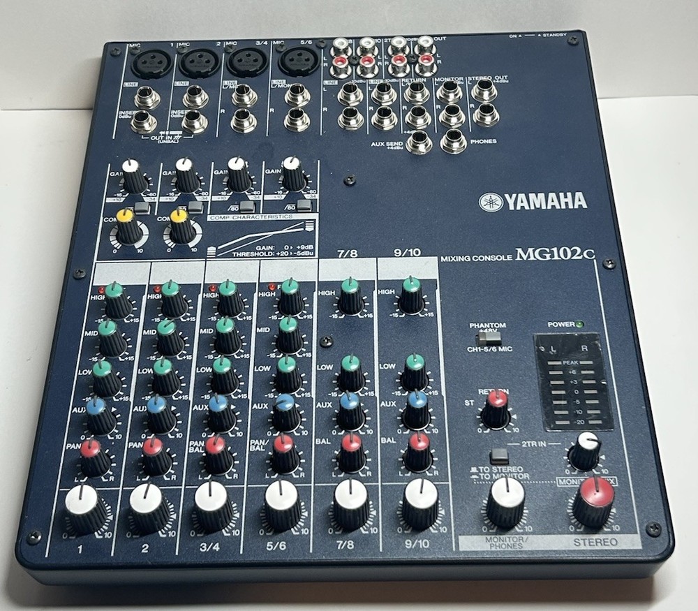 Yamaha MG102c 10 Input Analog Stereo Mixer Console (AC Power Cable NOT INCLUDED)