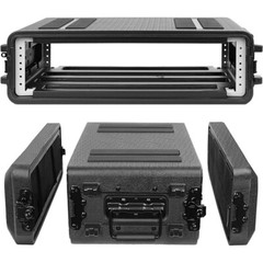 2U Rack Case Shallow 12″ Depth, 19″ Rackmount Flight Case for DJ Amplifier Audio