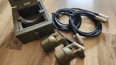 Pair Vintage Electro Voice EV M-43/U Dynamic Microphones w/Case & Cables – Harp!