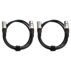 Amazon Basics 2-Pack XLR Microphone Cable for Recording Studio, Speaker or PA Sy