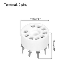 2pcs 9pin Tube Socket Plastic Vacuum Tube Protect Tube Socket White for 12AX7