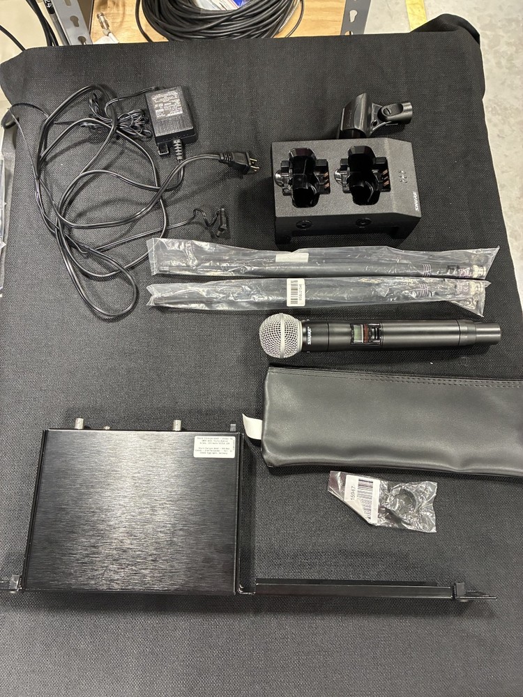 Shure QLXD4 V50 Wireless Receiver + QLXD2 Handheld Microphone (172-216 MHz)