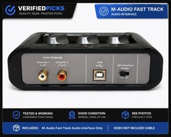 M-Audio Fast Track USB Audio Interface Podcast Guitar Vocals Recording Tested