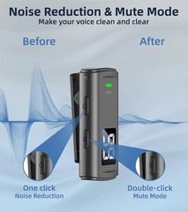 NPTCL Wireless Lavalier Mini Microphone for iPhone Video Recording | Noise Cance