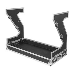 Sound Town DJ Z-Table Workstation Folding Mobile Wheels Flight Case STDJT-Z46W