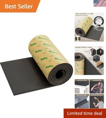 High Density Self-Adhesive Sound Insulation Acoustic Closed Cell Foam, 0.4″ X 12