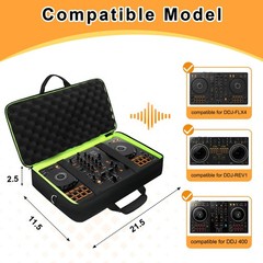 DJ Controller Case for DDJ FLX4 / DDJ 400 / DDJ REV1, Padded DJ Controller Ba…