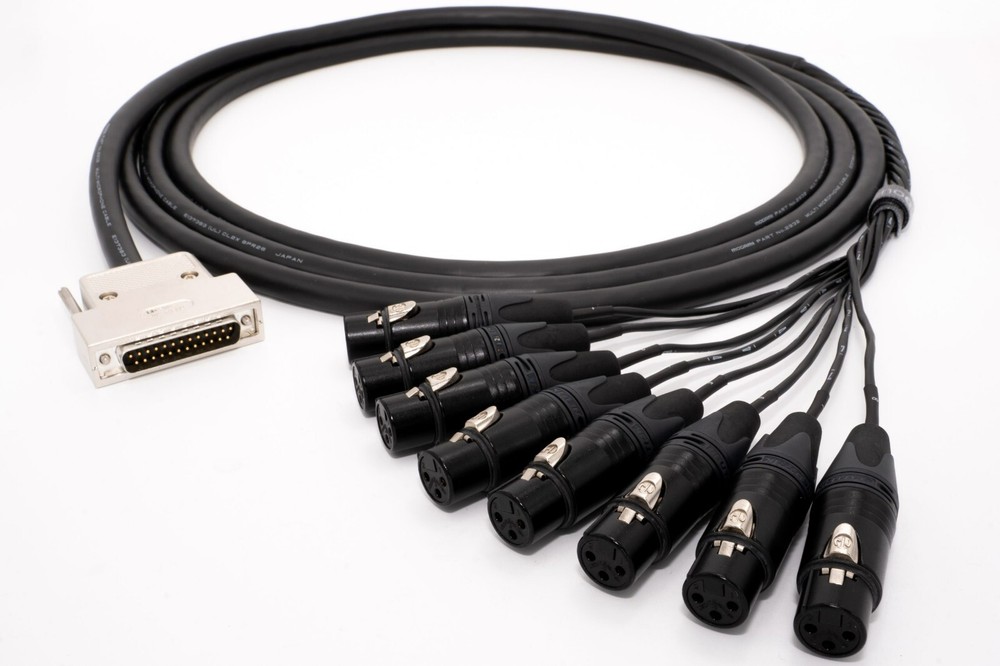 Canare MR202-8AT 8 Multicore Analog Snake Cable | D-Sub 25 Male to XLR Female.