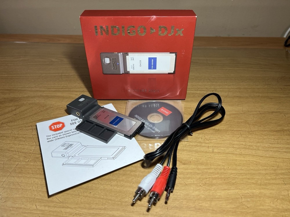 Echo Indigo DJx ExpressCard Laptop Audio Interface Boxed Tested with Cable