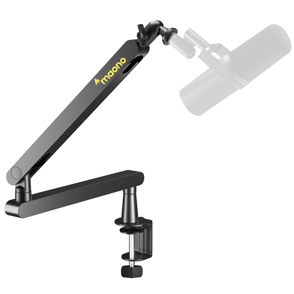 MAONO Microphone Boom Arm, Low Profile Mic (BA92 Black), Black