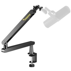 MAONO Microphone Boom Arm, Low Profile Mic (BA92 Black), Black