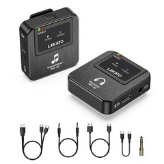 LEKATO Wireless 2.4G IEM System Transmitter Receiver OTG Plug Low Latency 100FT