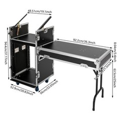 PA DJ Rack, PA DJ Cabinet, Network & Stereo Rack with 4 Wheels