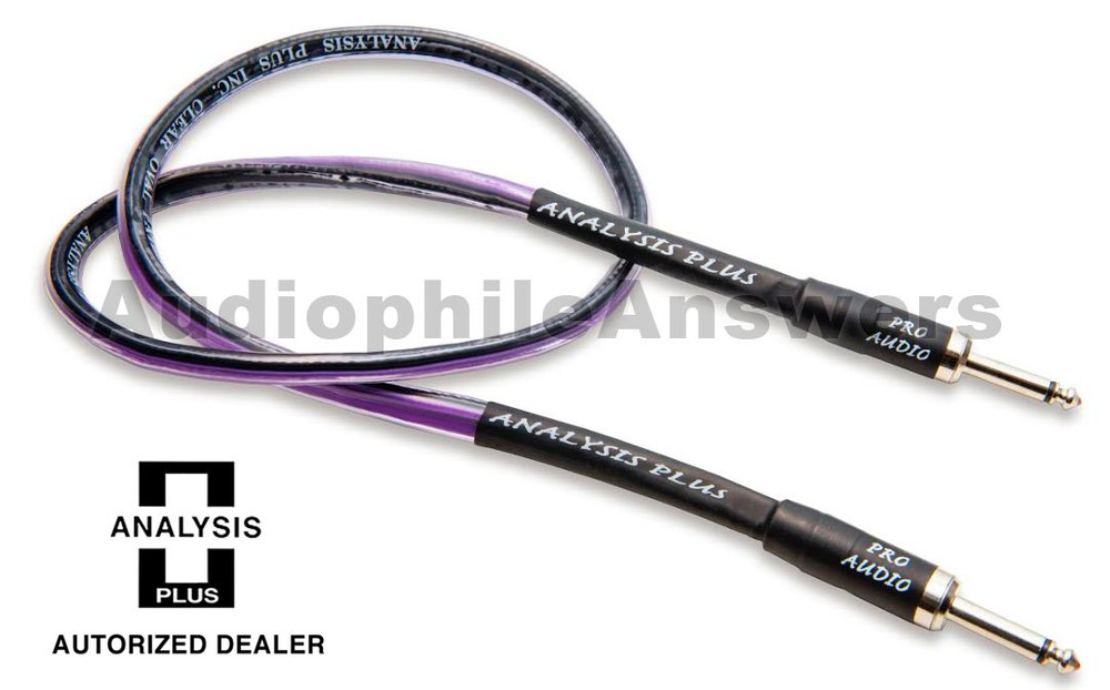 Analysis Plus Clear Oval Pro Speaker Cable Straight 1/4″ Plugs 4ft