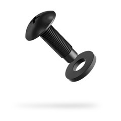 Premium Carbon Steel 12/24 Rack Screws and Nylon Washers, 50-Piece Set