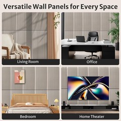 4 Pack 45×22″in Acoustic Panels – Self-Adhesive Soundproof Wall Home Decor