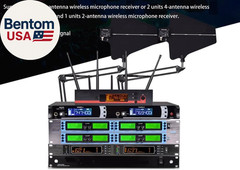 UHF Active Directional Antenna Power Distribution System for SHURE Wireless Micr