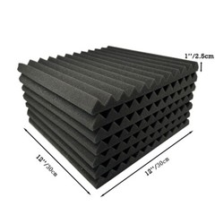 48/96 PACK 12″X 12″X1″ Acoustic Foam Panel Wedge Studio Soundproof Wall Adhesive