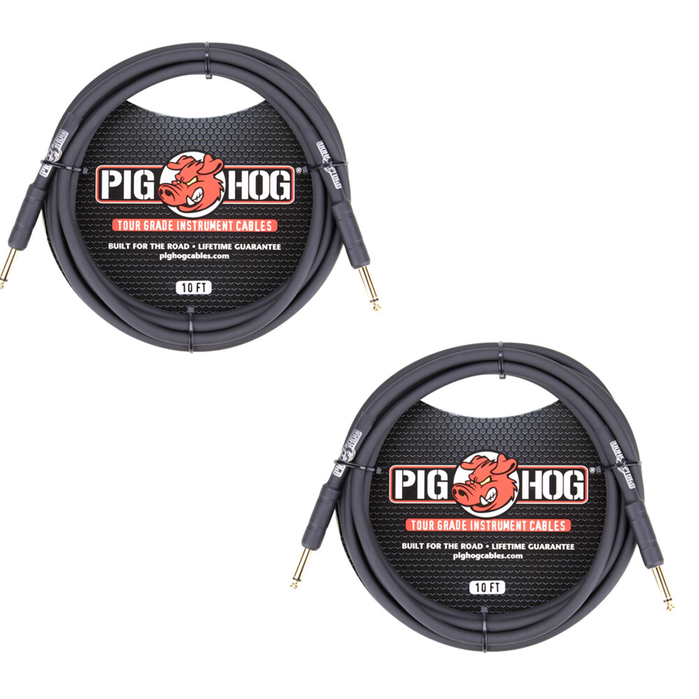 Pig Hog PH10 10′ Instrument Cable Dual Pack