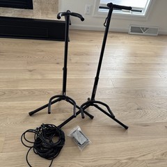Instrument Floor Stands, Mono + Stereo 1/4” Cables 5’ / 10’ / 25’, etc