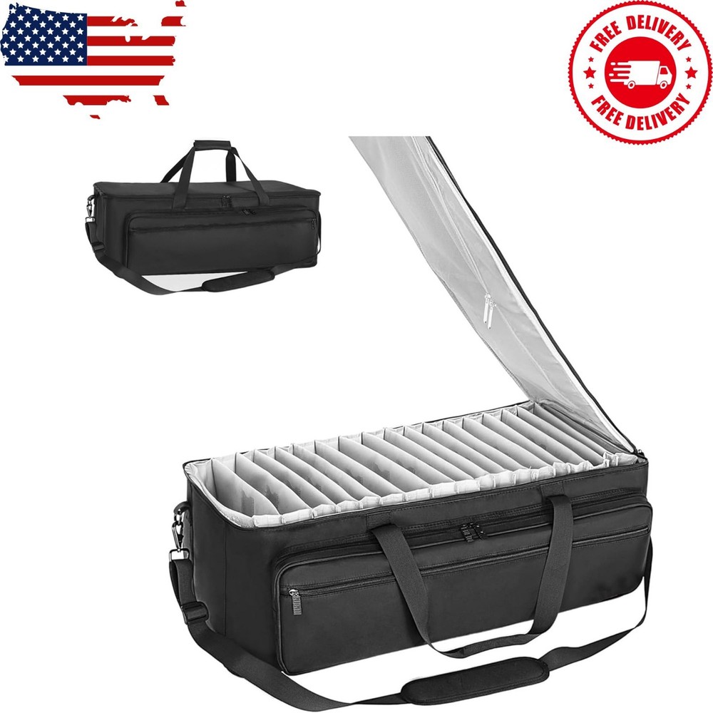 Extra Large Travel Gig Band Cable File Bag With Separate Bags,DJ Cord Organiz…