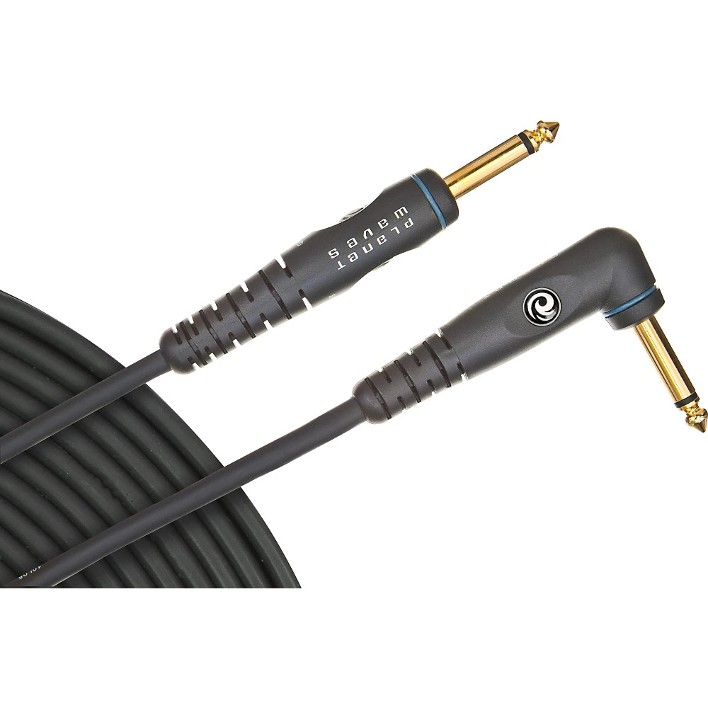 D’Addario Planet Waves GoldPlated 14″ Angled Straight Instrument Cable 10 ft