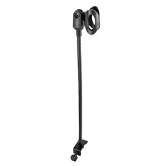 Black Microphone Stand Adjustable Microphone Holder w/ Desk Clamp for recording
